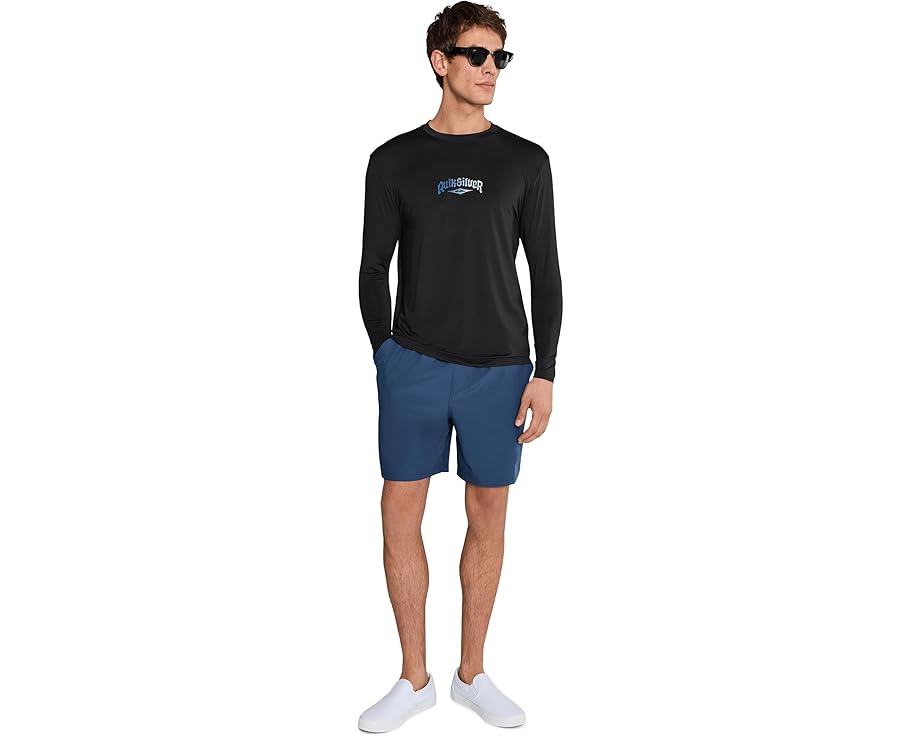 Длинная футболка Quiksilver Everyday Graphic Long Sleeve Surf Tee свободного кроя
