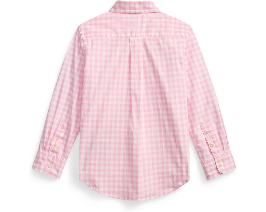 Рубашка Polo Ralph Lauren Kids в клетку из хлопкового поплина с вышитым пони