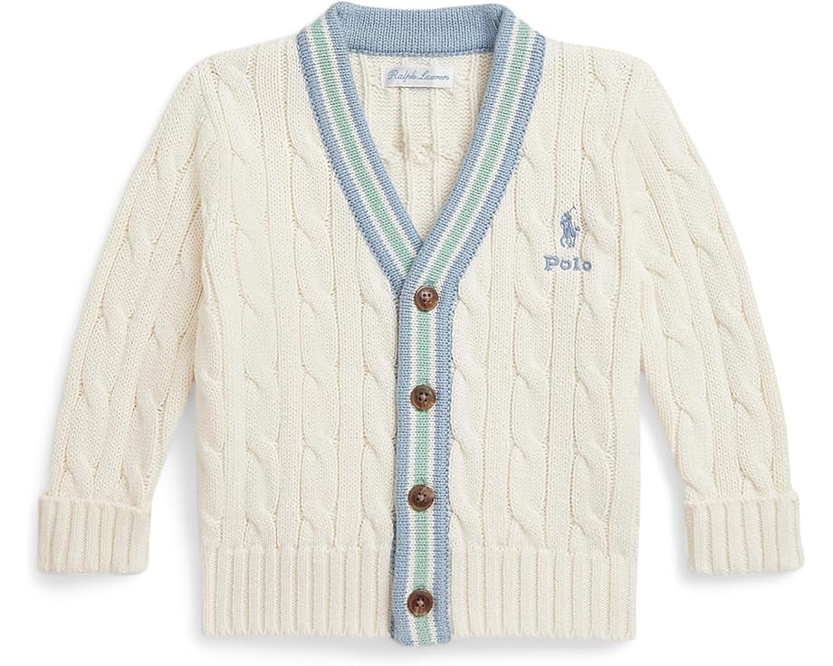 Polo Ralph Lauren Kids Хлопковый кардиган в крикетном стиле для младенцев