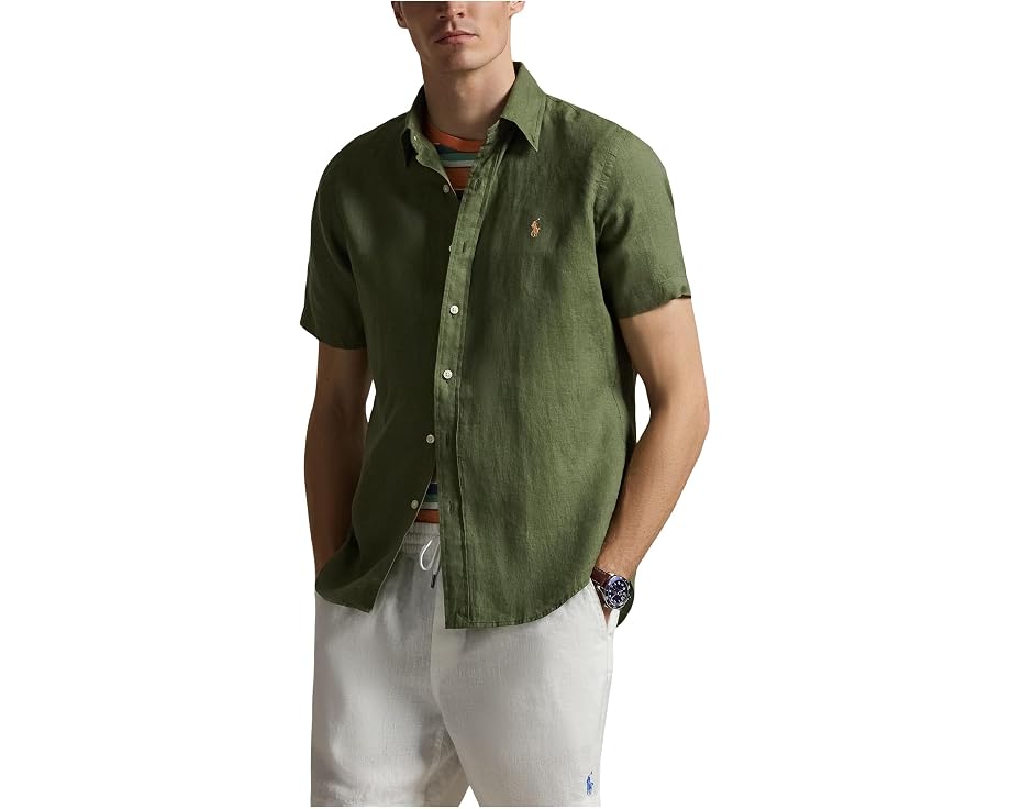 Классическая льняная рубашка Polo Ralph Lauren Ceramic White