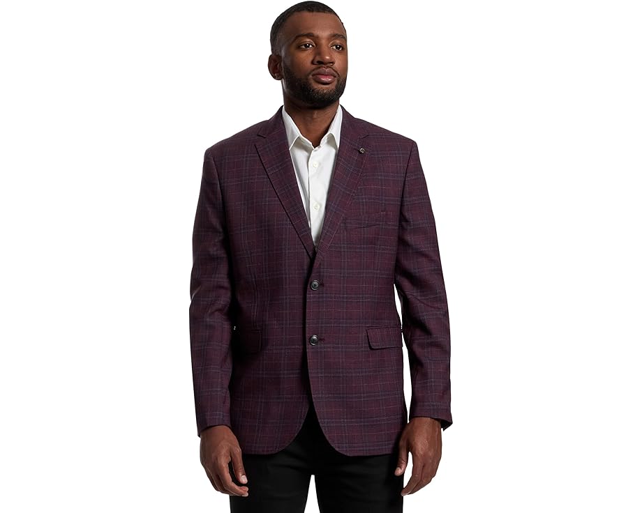 Классический пиджак Johnston & Murphy в клетку Windowpane