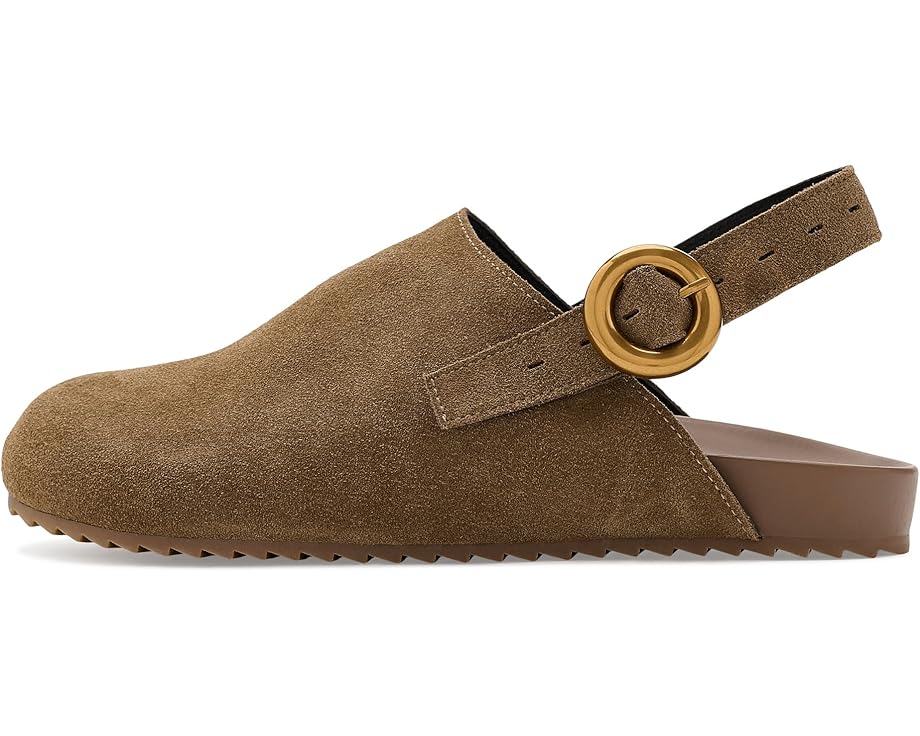 Сабо Toni Suede Clogs от Amie Rafa на танкетке серо-коричневые
