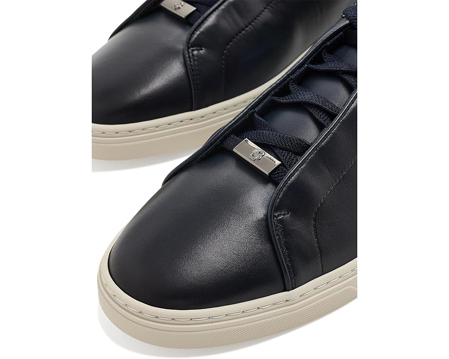Кеды BOSS Gary Leather Sneakers кожаные с темно-синим верхом