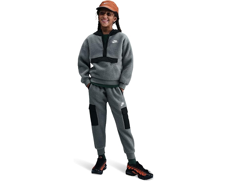 Детское худи Nike Kids Club Fleece с молнией на четверть и свободным кроем