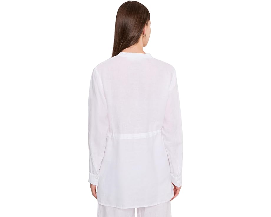 Органическая льняная длинная рубашка с завязками Eileen Fisher