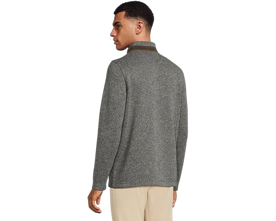 Johnston & Murphy толстовка Marled Quarter-zip с воротником из искусственной замши