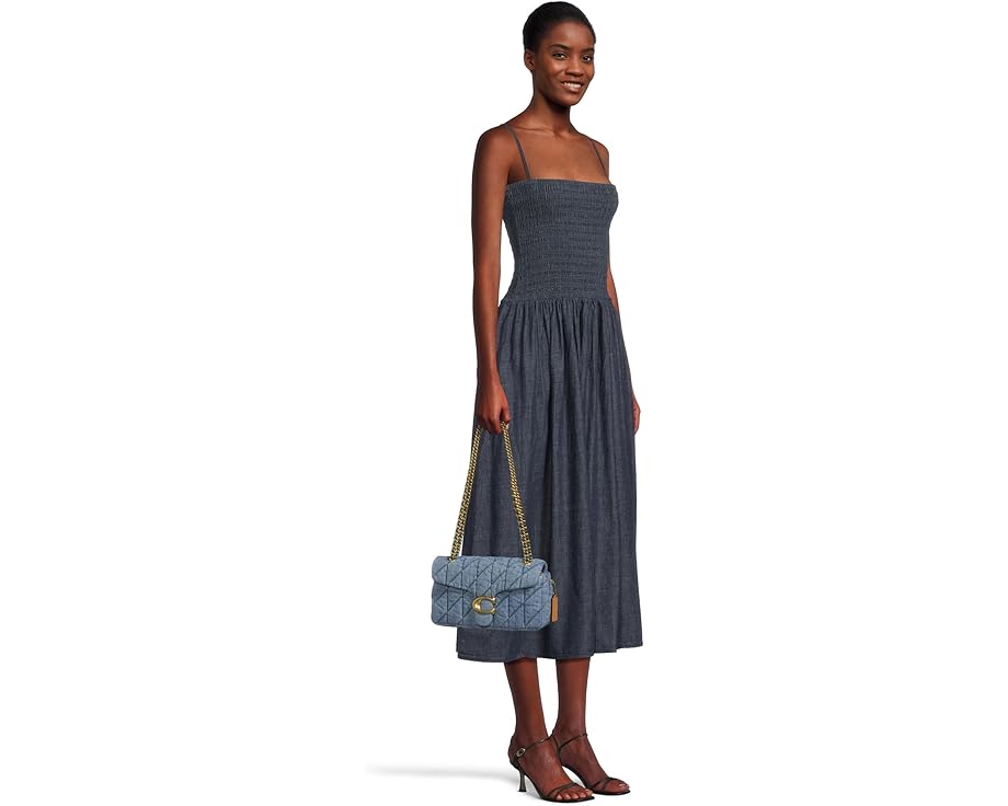Сумка через плечо COACH Tabby Shoulder Bag 26 с квилтингом индиго