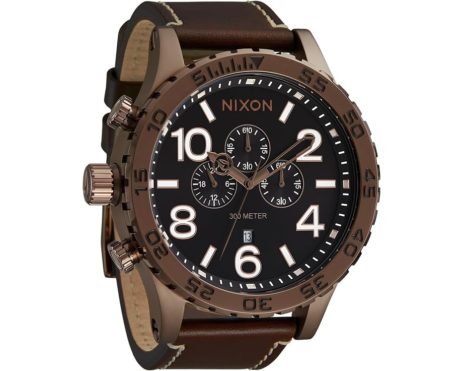 Nixon 51-30 Chrono Leather мужские часы из натуральной кожи