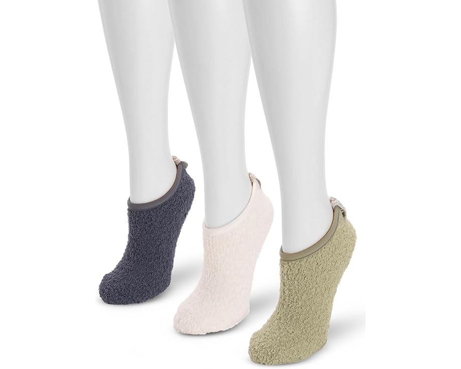Низкие носки MUK LUKS с нескользящим покрытием, 3 пары