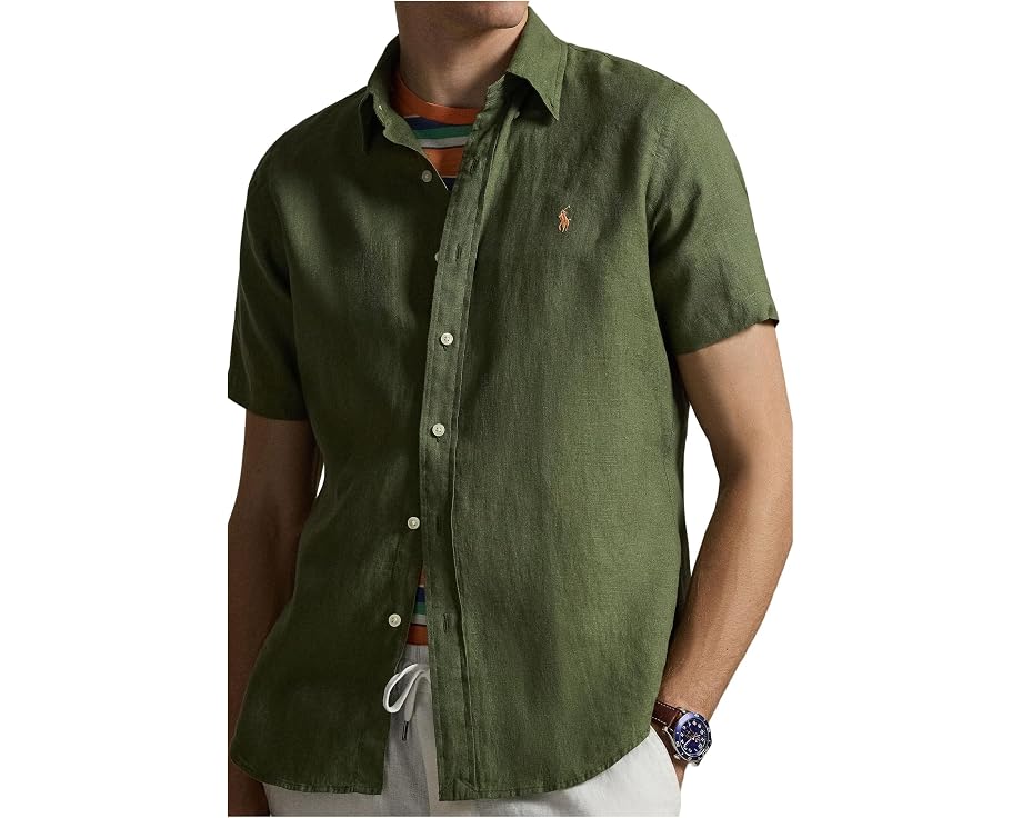 Классическая льняная рубашка Polo Ralph Lauren Ceramic White