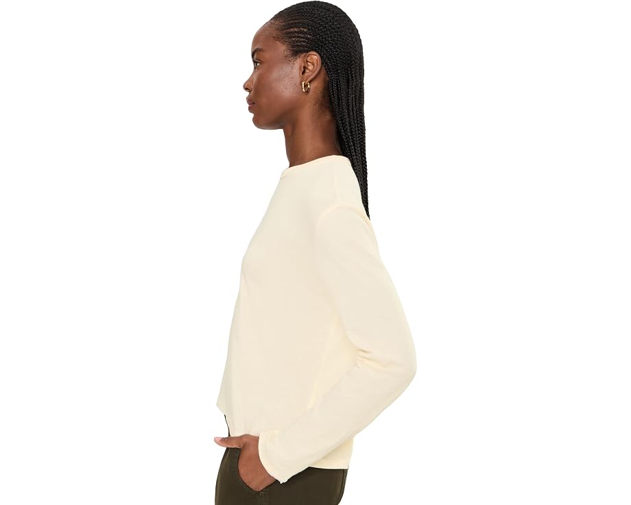 Футболка Lilla P Rolled Edge Relaxed с закрученным краем и свободным кроем