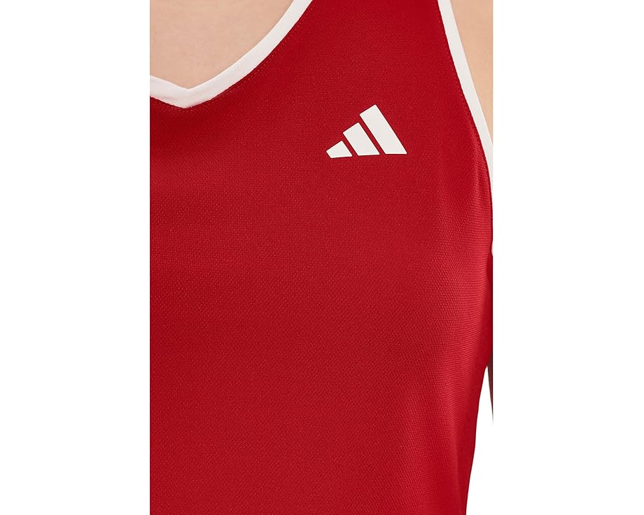 Топ теннисный adidas Heritage без рукавов с V-образным вырезом и контрастной резинкой