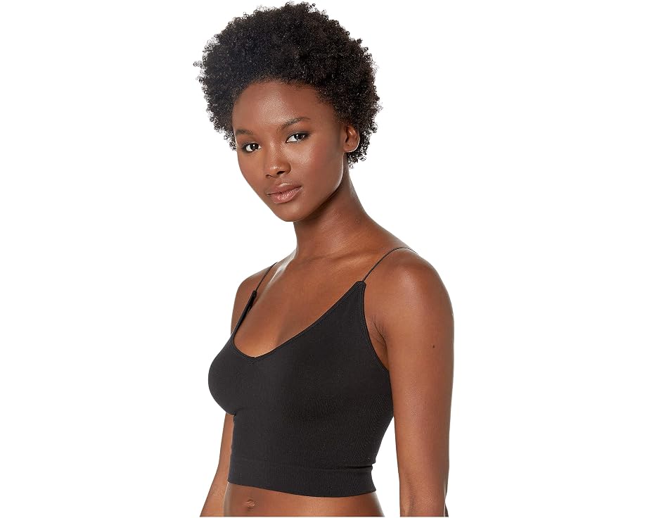 Free Women топ Ribbed V-Neck Brami Black
