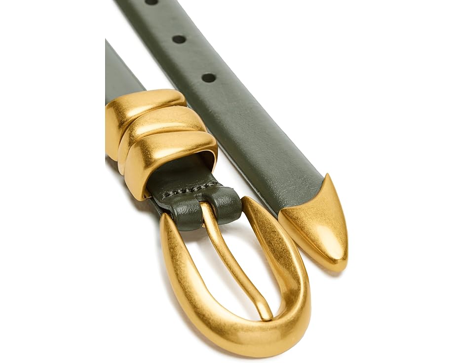 Широкий кожаный ремень Madewell Triple Metal Keeper с массивной пряжкой