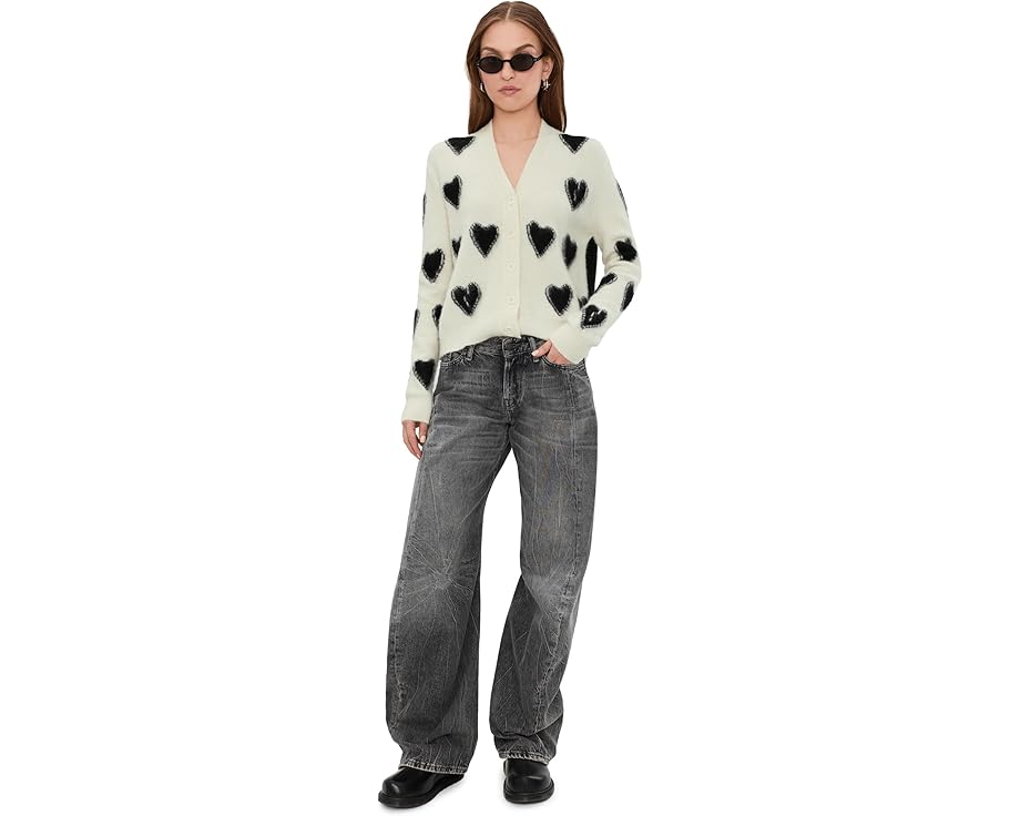 Кардиган AllSaints Scatter Heart Cardi с принтом в виде сердец