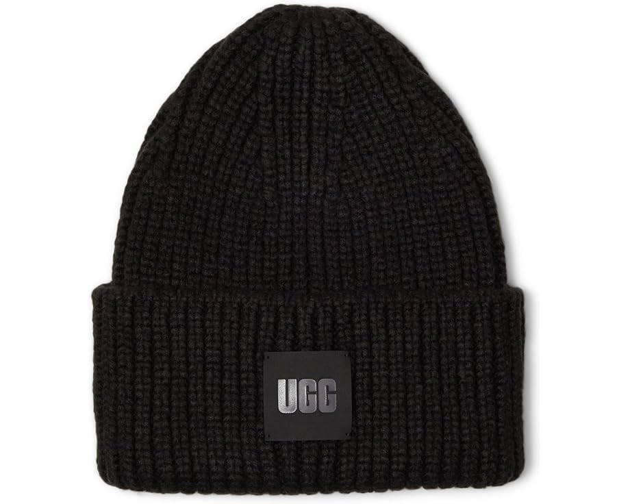Вязаная шапка бини UGG Chunky Rib Beanie с высокой посадкой