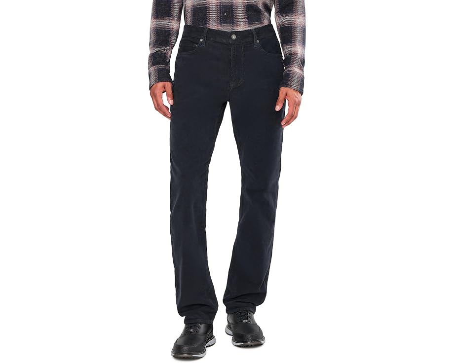 Брюки AG Jeans Everett Slim Straight из рубчатого вельвета в винтажно-черном цвете