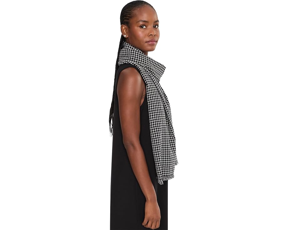 Wool Cotton Check Wrap