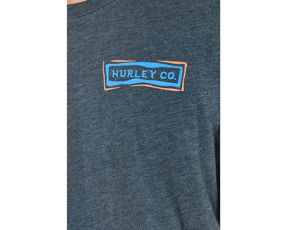 Hurley Journey Slub Short Sleeve футболка с круглым вырезом из смесового хлопка