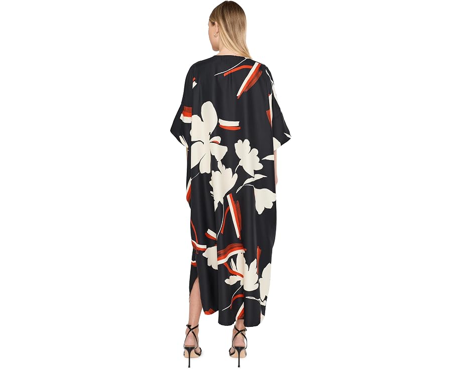 Natori Кафтан Kami Caftan с принтом черный