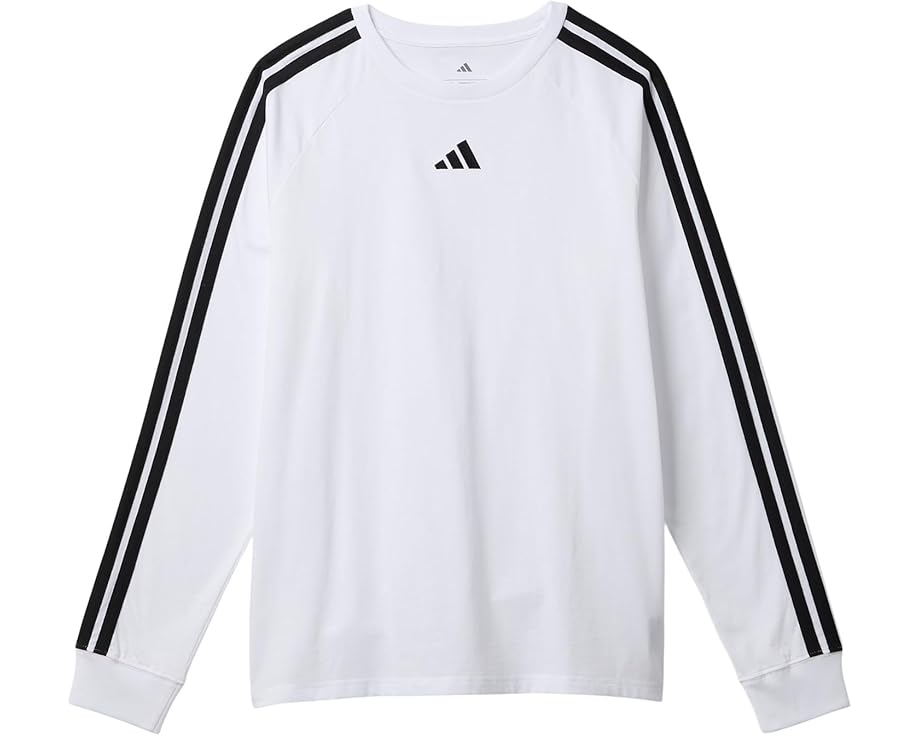 Футболка adidas Kids Small Embroidered Logo 3-Stripes с длинным рукавом из хлопка