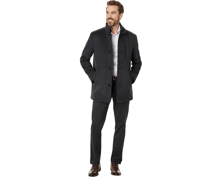 Шерстяное пальто Johnston & Murphy Upton Car Coat с отстегивающимся нагрудником