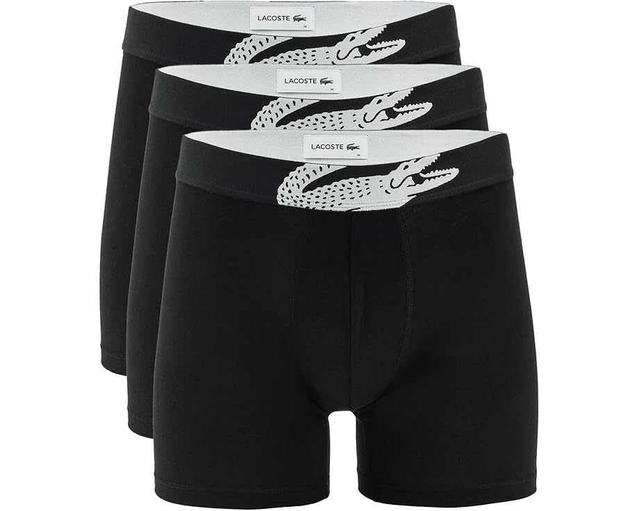 Набор из 3 боксеров Lacoste 3-Pack Crocodile Logo Boxer Briefs с логотипом крокодила