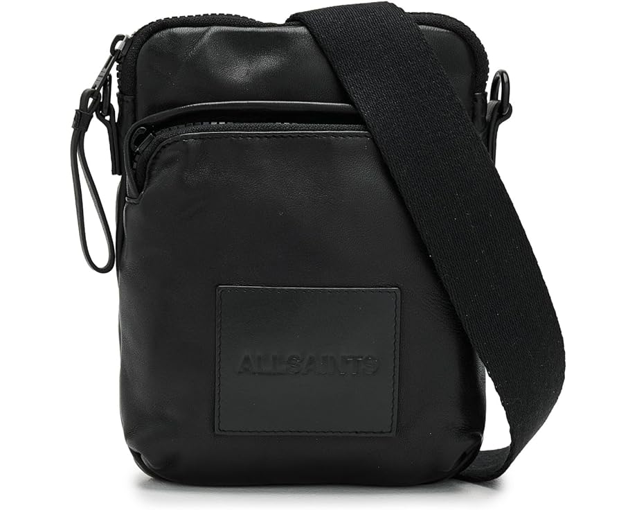 Сумка кросс боди AllSaints Half Moon из кожи с двумя отделениями