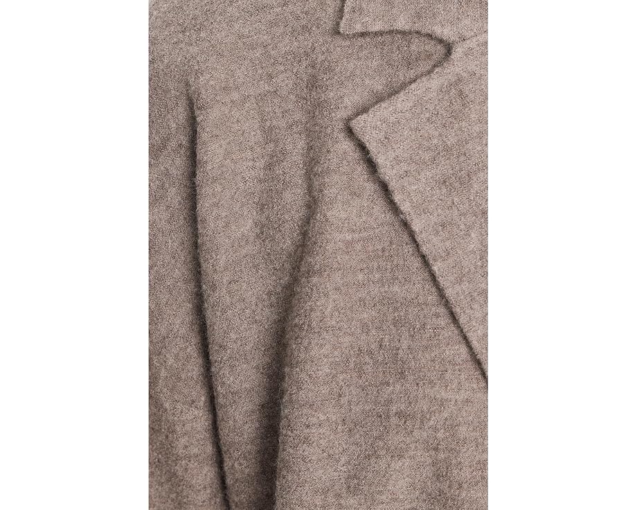 Fine Felted Wool Notch Collar Cardigan