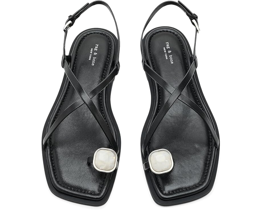 Босоножки Remi Flat Sandals от rag & bone с украшением из страз на ремешке