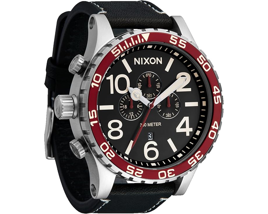 Наручные часы Nixon 51-30 Chrono Leather с хронографом и водозащитой 30 ATM
