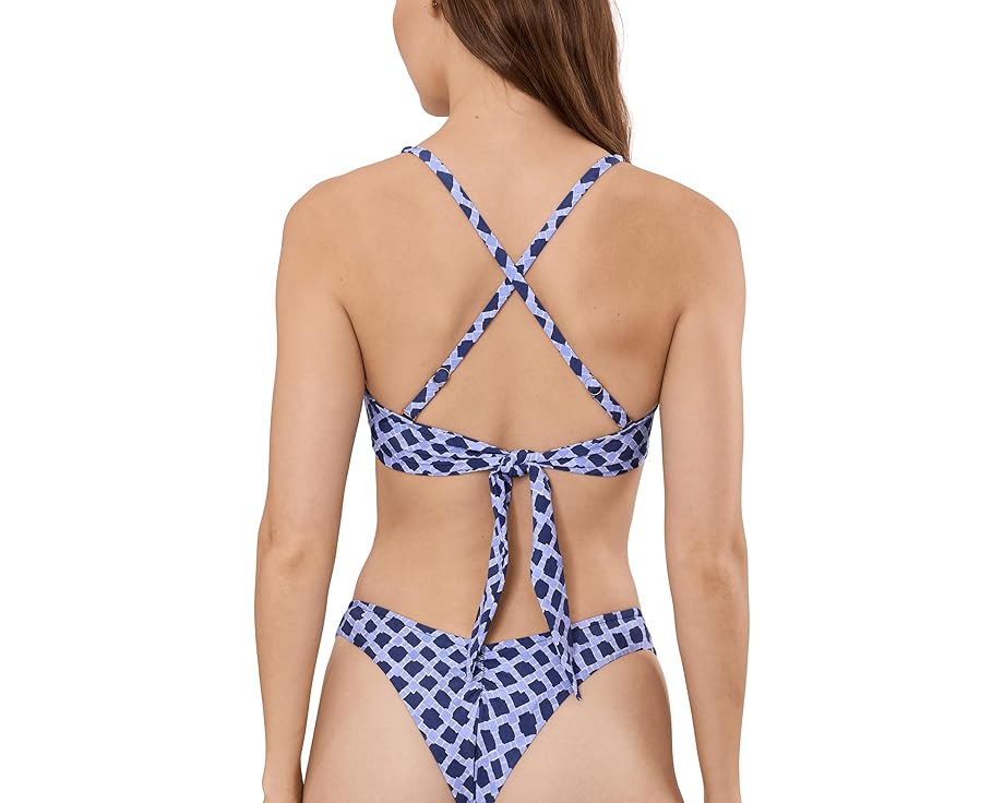 Seafolly бикини топ Marseille Multi Fit Longline Tri Bra в стиле Индиго