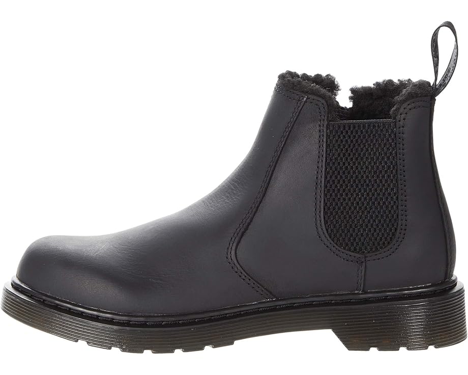 Dr. Martens 2976 Leonore Mono кожаные челси ботинки для детей с подкладкой из шерпы