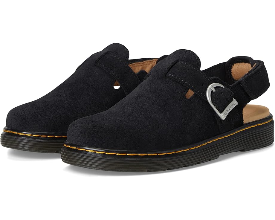 Dr. Martens Jorgie Y мюли для детей из мягкого замши с регулируемым ремнем