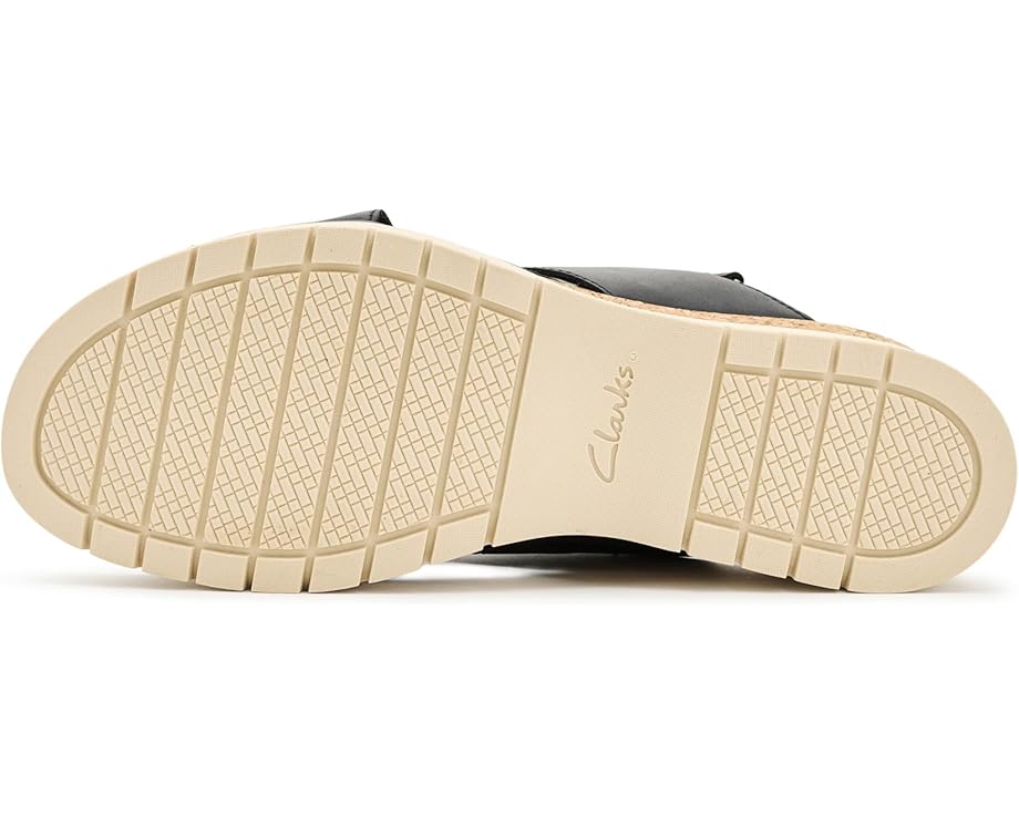 Сандалии Diaz Cross Clarks на среднем клине с мягкой кожей и регулируемым задним ремешком
