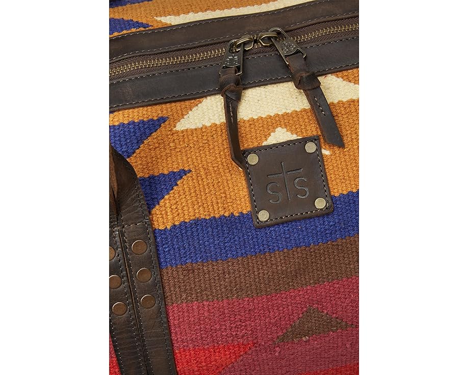 Дорожная сумка STS Ranchwear Crimson Sun из хлопка с кожаными деталями