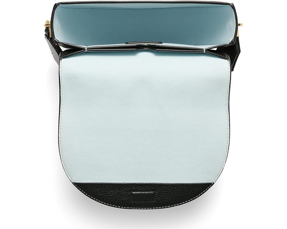Сумка через плечо ECCO Saddle Bag из черной тесненой кожи