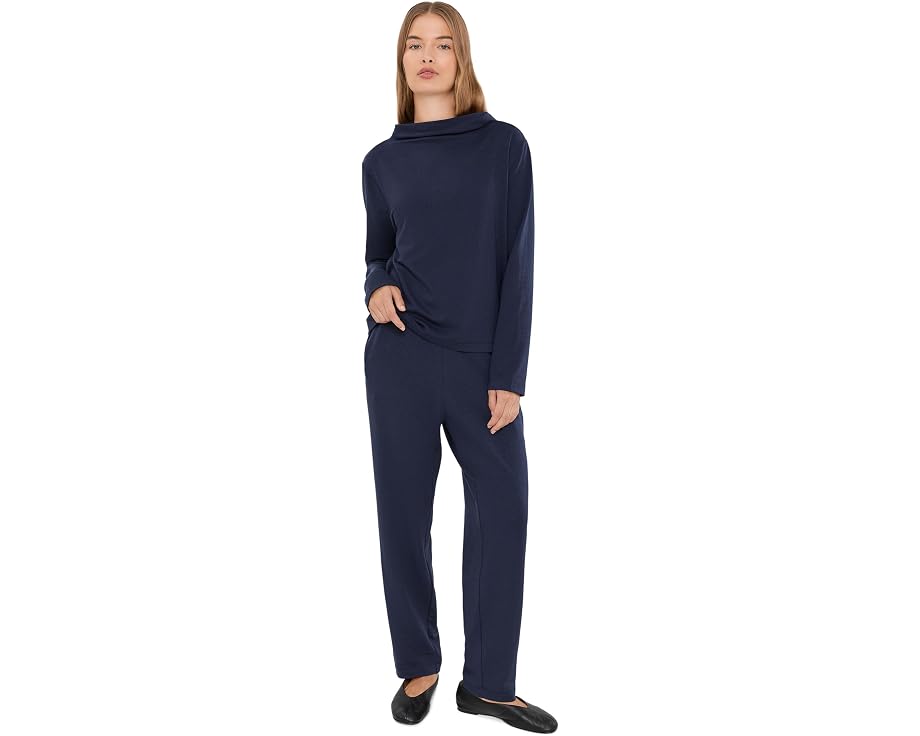 Cozy Brushed Terry Hug Funnel Neck Top