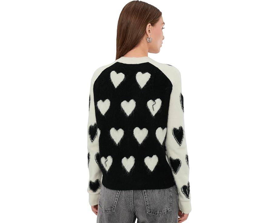 Кардиган AllSaints Scatter Heart Cardi с принтом в виде сердец