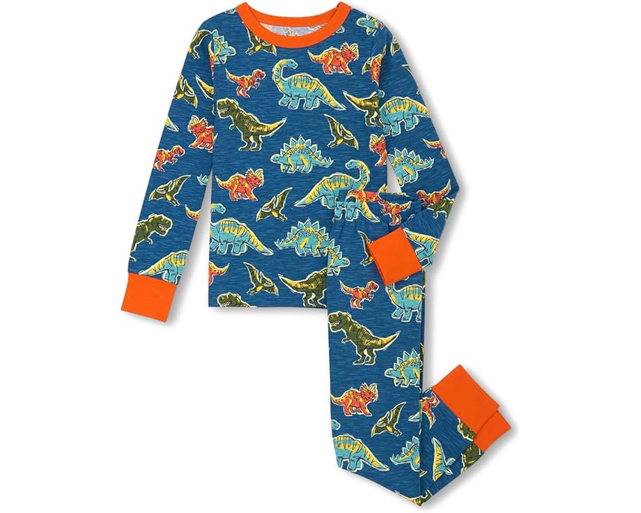 Пижамный комплект из стрейч-хлопка Hatley Kids для детей с контрастными манжетами