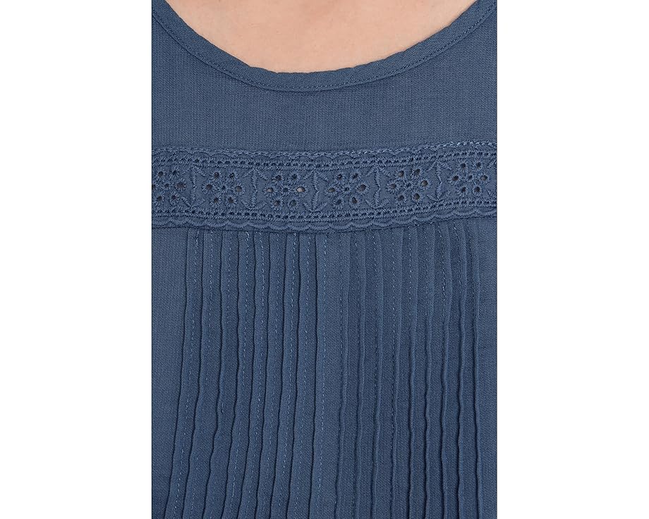 Топ Manzana Pin Tuck Tank из органического хлопкового крепа с защипами Toad&Co