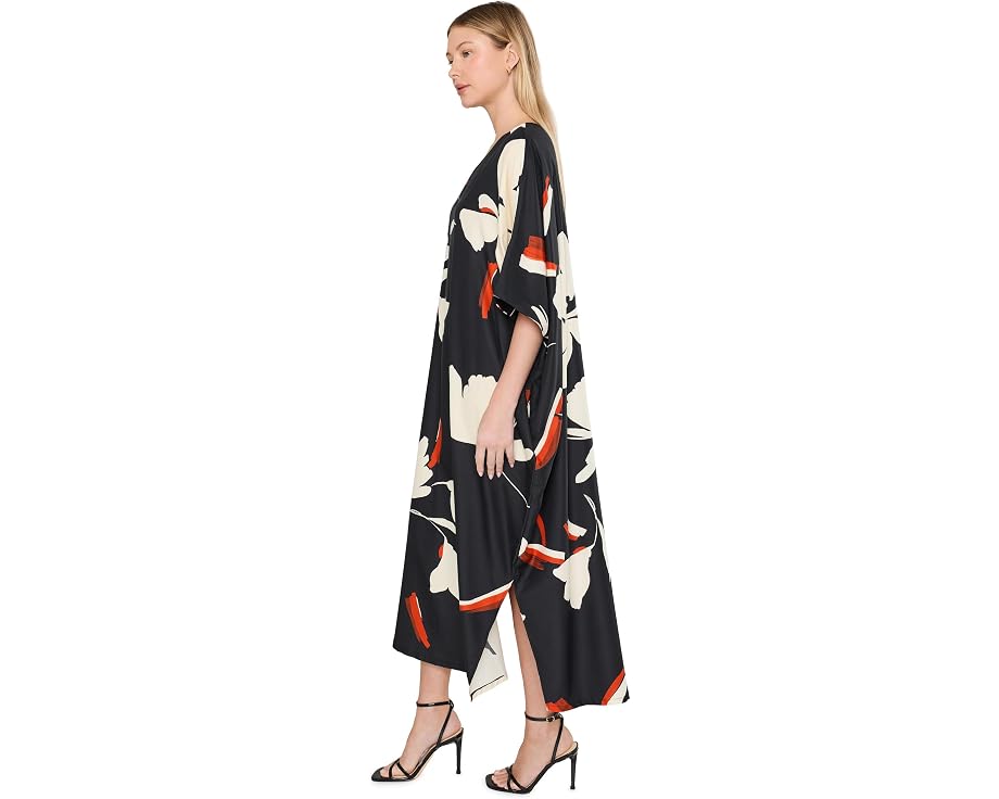 Natori Кафтан Kami Caftan с принтом черный