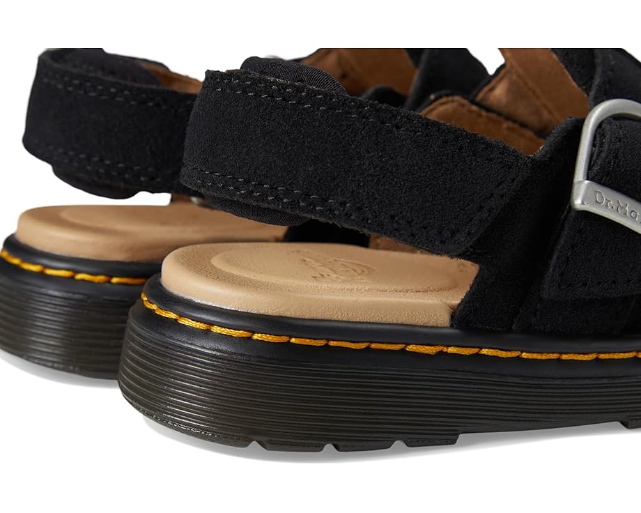 Dr. Martens Jorgie Y мюли для детей из мягкого замши с регулируемым ремнем