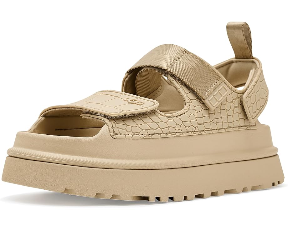 Сандалии UGG Goldenglow Embossed с тиснением под крокодила и регулируемыми застежками