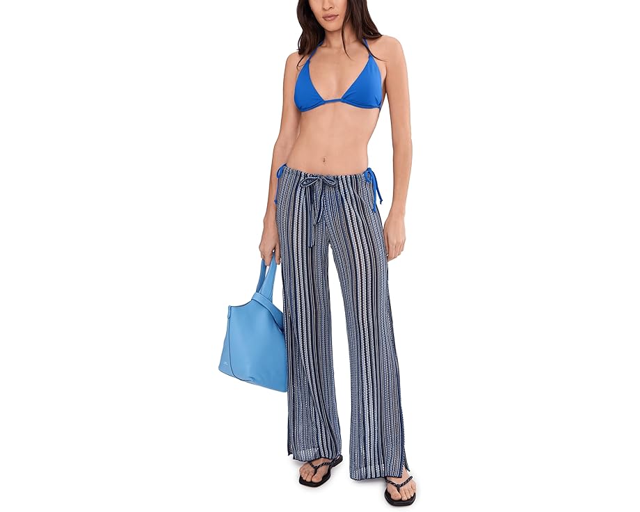 Штаны BECCA Seaside Crochet Knit с разрезом по бокам и регулируемым поясом