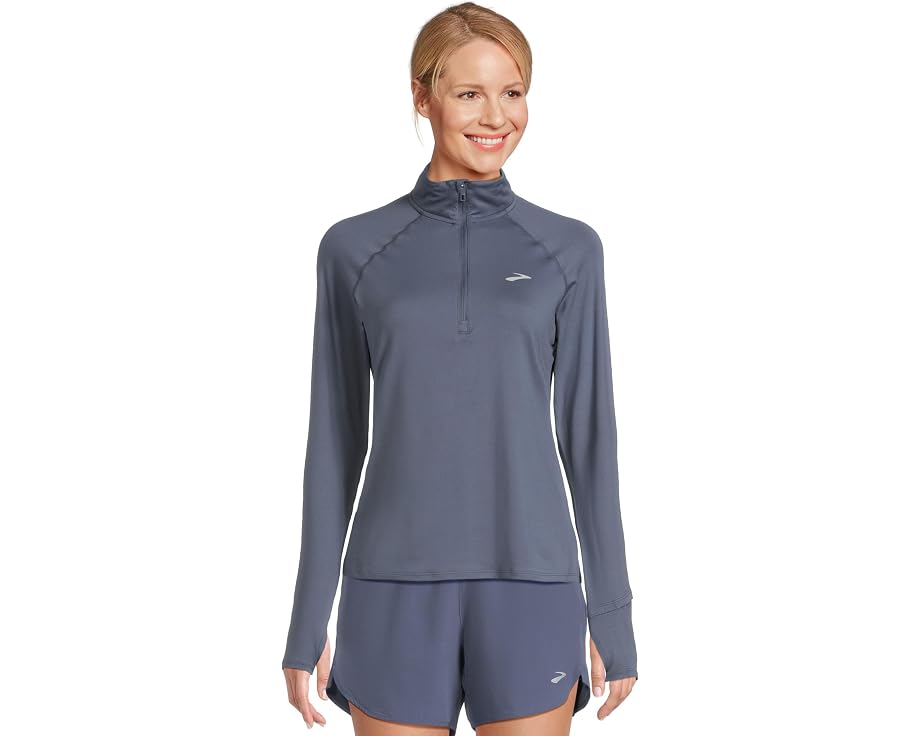Куртка Brooks Dash 1/2 Zip 3.0 с воротником и светоотражающим брендингом