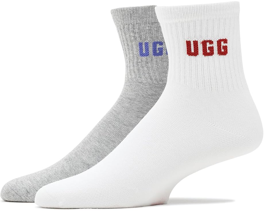 Набор носков Quinlin Logo Quarter 2 Pack от UGG с переработанными материалами