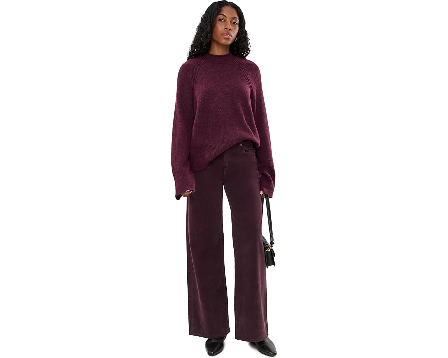 Брюки AG Jeans Saige Wide Leg из вельвета, посадка мидл-райз
