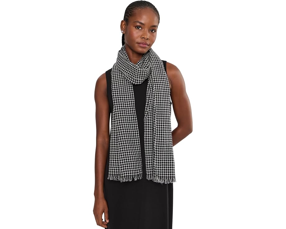Wool Cotton Check Wrap