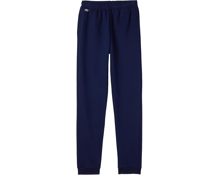 Брюки Lacoste Kids Core Fleece с эластичным поясом и вышитым крокодилом